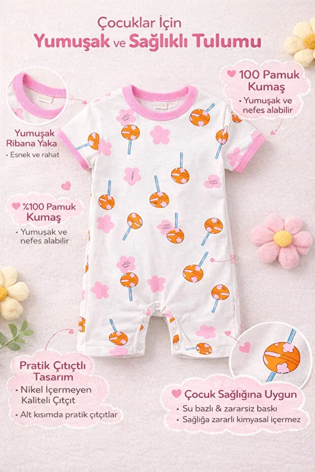 Детский комбинезон для девочек хлопковый Harika Kids, White — фото 3