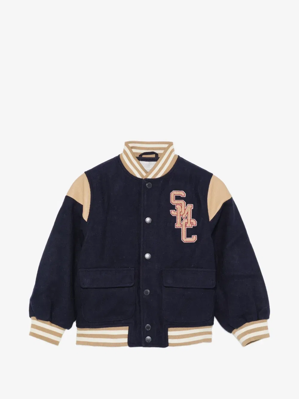Куртка-бомбер с нашивкой-логотипом Stella McCartney Kids, синий