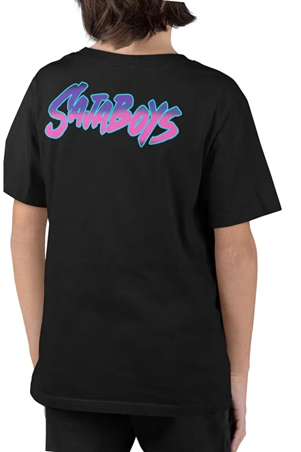 Детская футболка с принтом Kpop Saja Boys Ense Printed Unisex Demon Hunters Themed Baby T-Shirt, Fuddy Moda, Black — фото 2