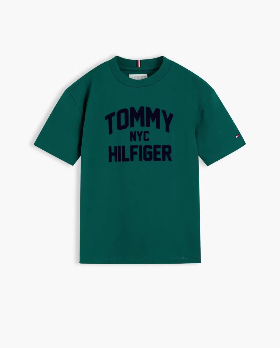 Детская футболка с коротким рукавом, Tommy Hilfiger, зеленый