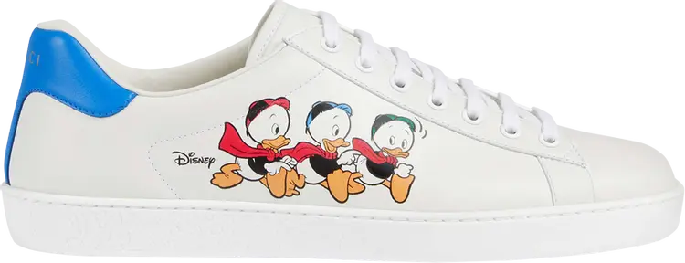Кроссовки Disney x Gucci Ace Huey, Dewey and Louie - White, белый — фото 2