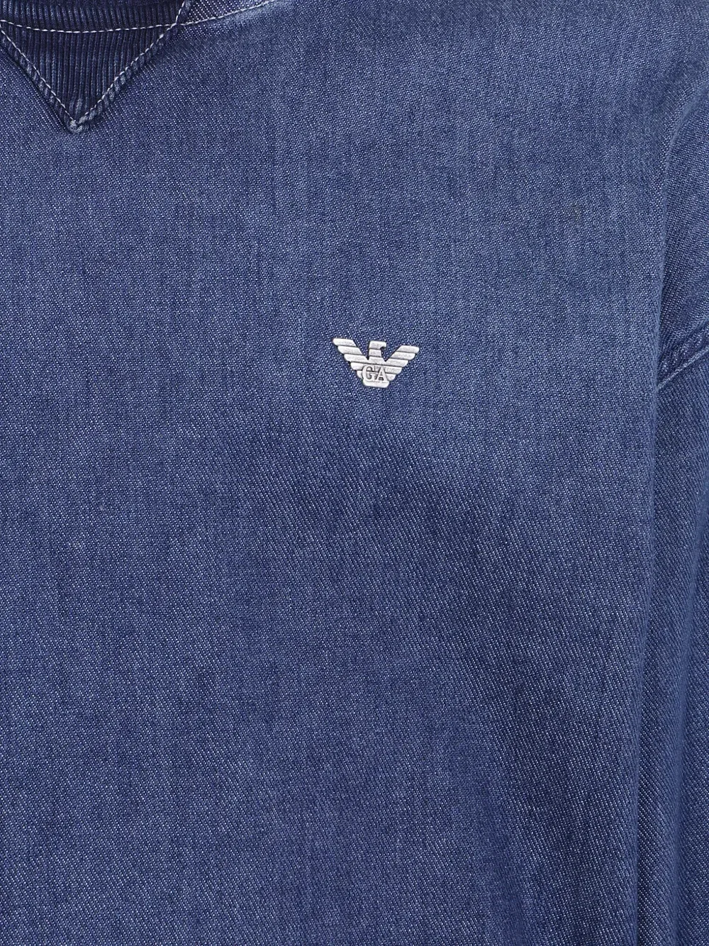 Джинсовый свитшот Emporio Armani, синий — фото 3
