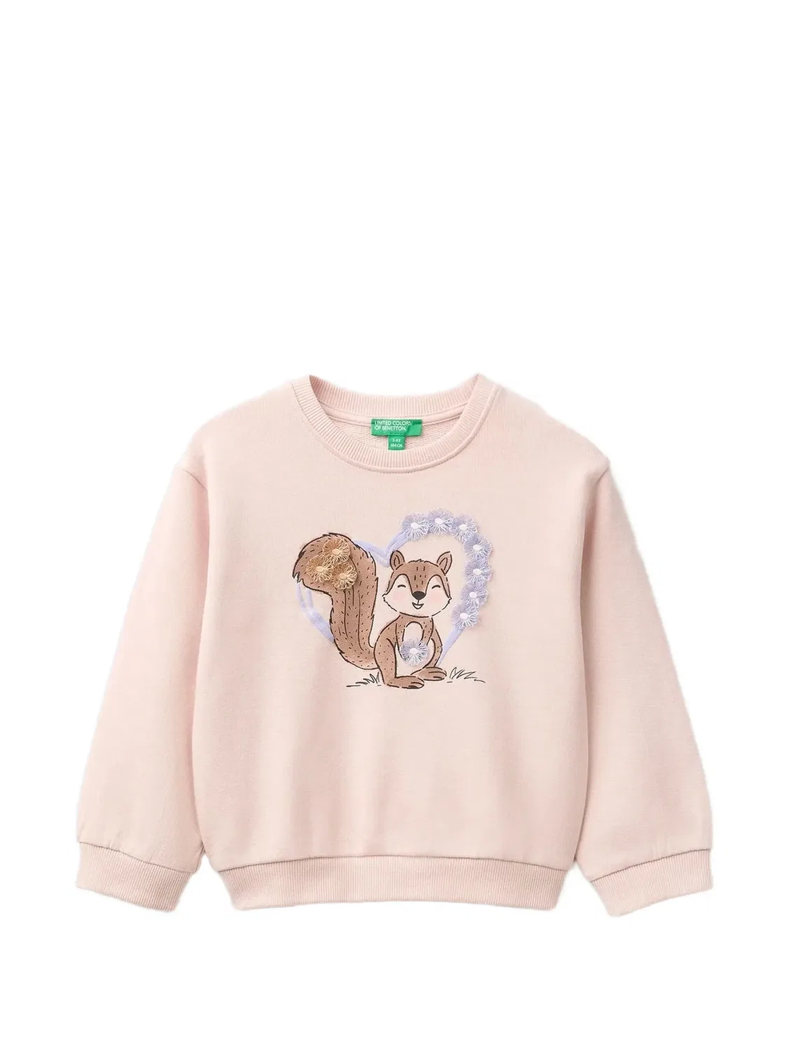 Свитшот с графическим принтом Benetton, розовый