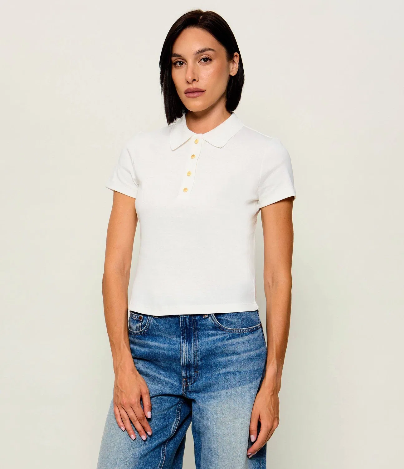 Поло с коротким рукавом Tommy Hilfiger, ecru