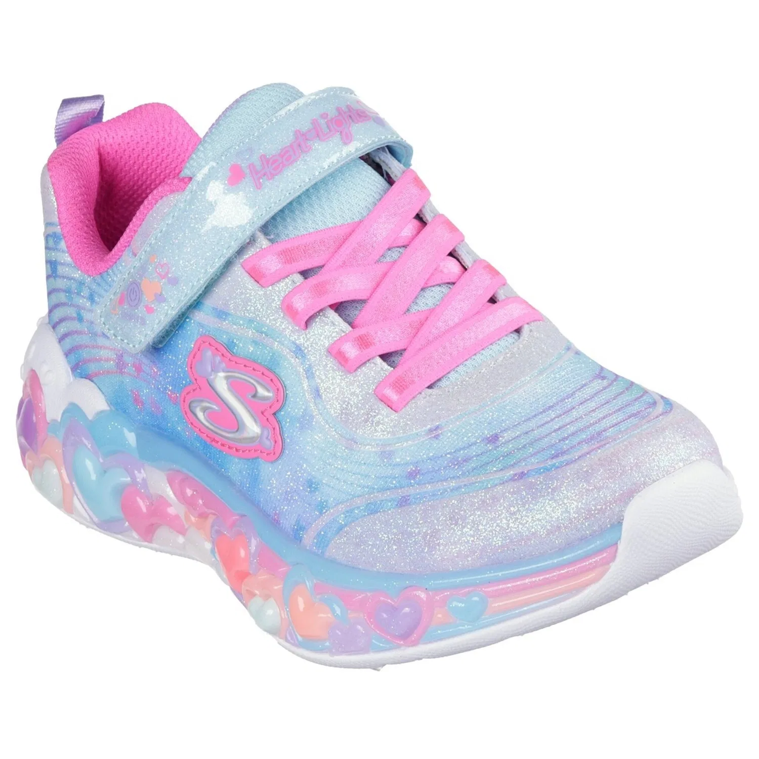 Детские кроссовки с подсветкой ETERNAL HEART LIGHTS Skechers, Light Blue Multi