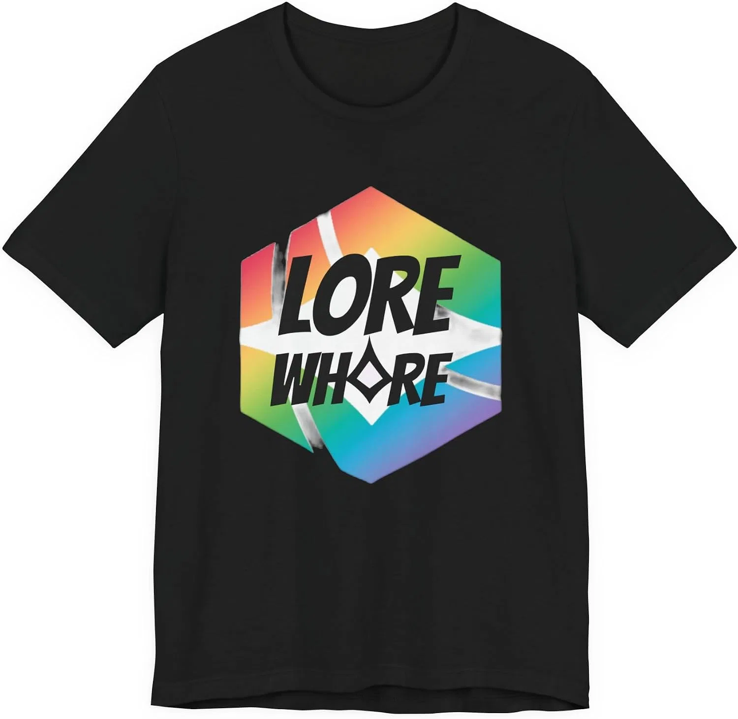 Футболка с принтом Lore Whore Bella+canvas 3001, Black — фото 3
