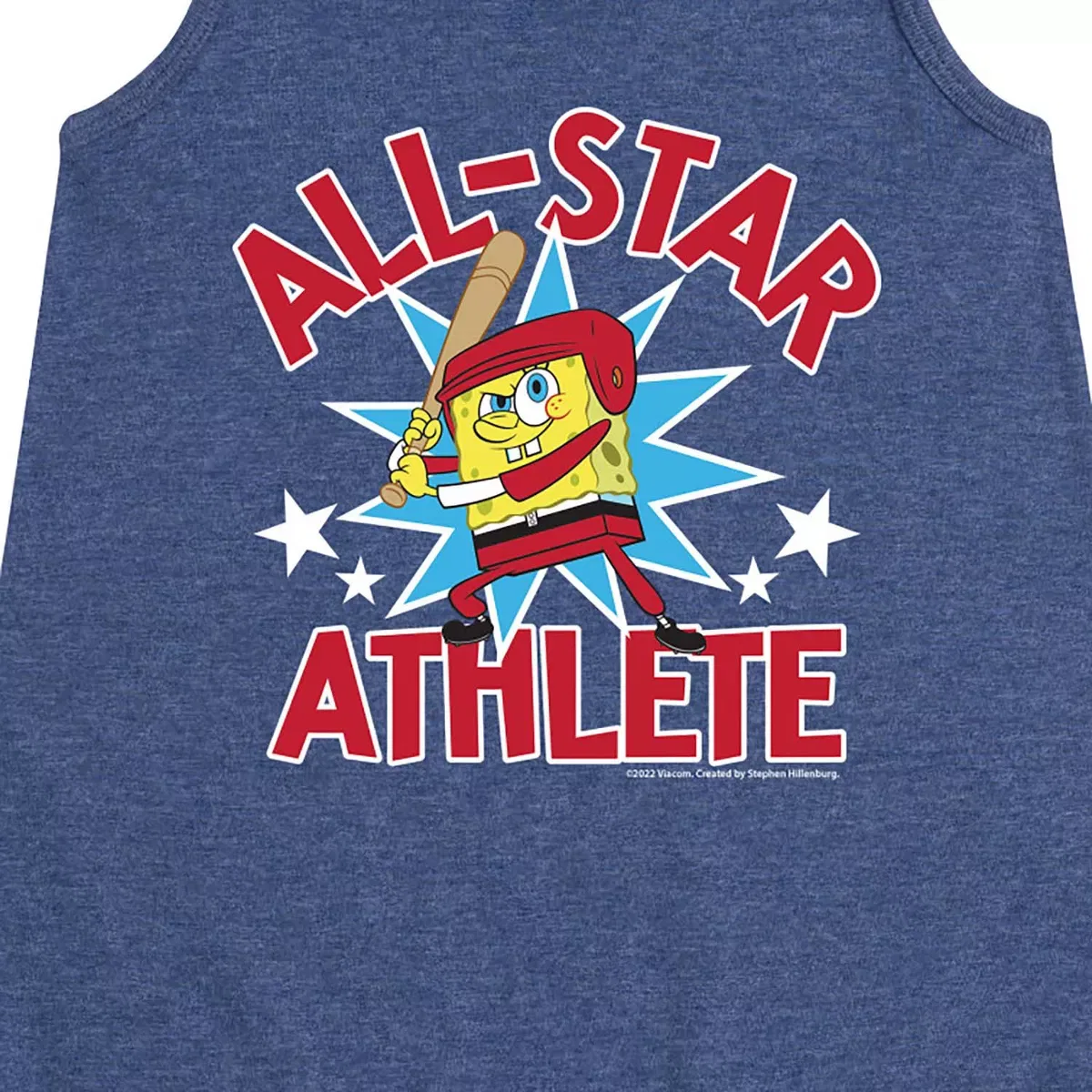 Детское платье-трапеция без рукавов SpongeBob SquarePants American All-Star, Heather Navy — фото 2