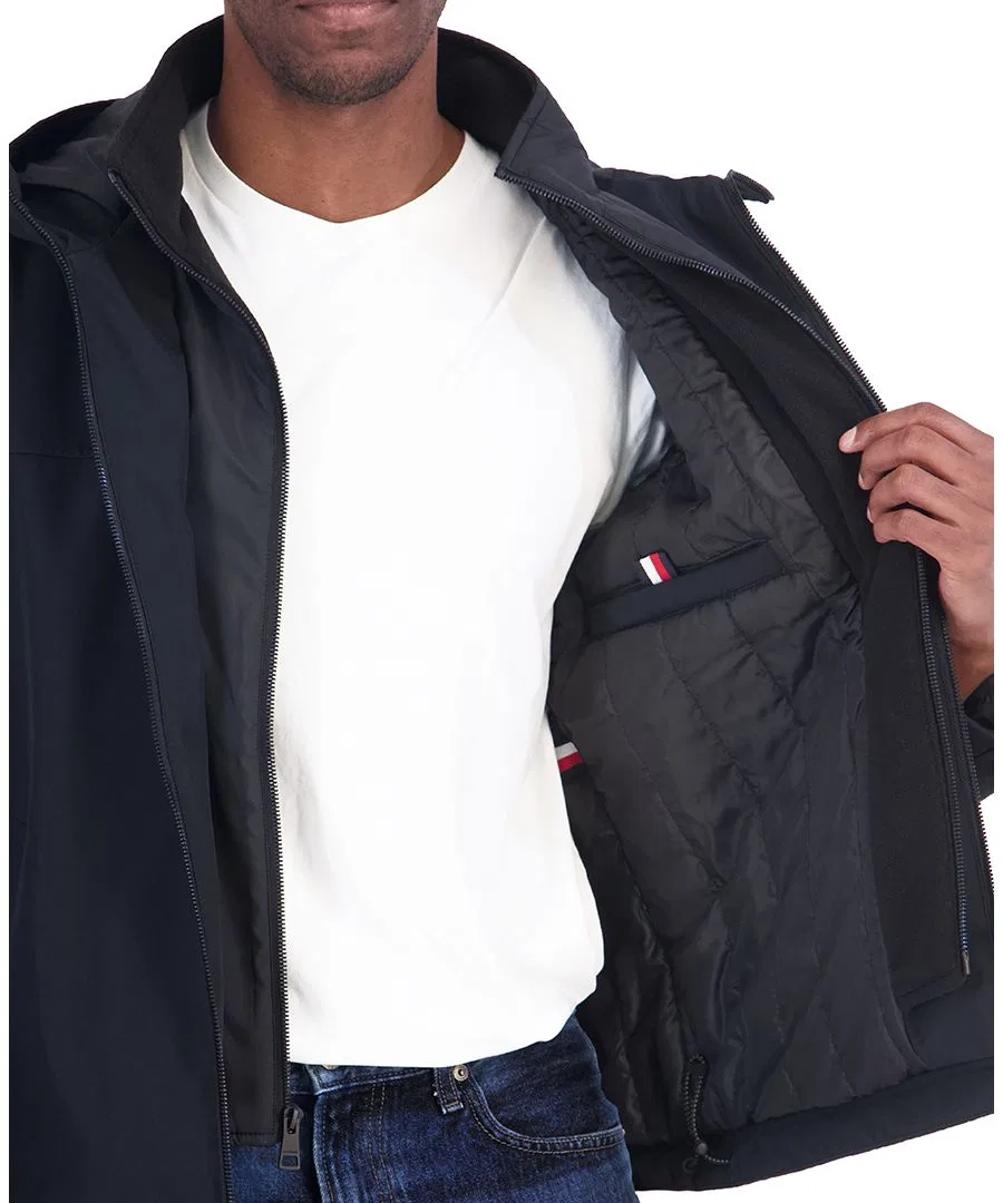 Мужская куртка из софтшелла с капюшоном Tommy Hilfiger, Black — фото 4