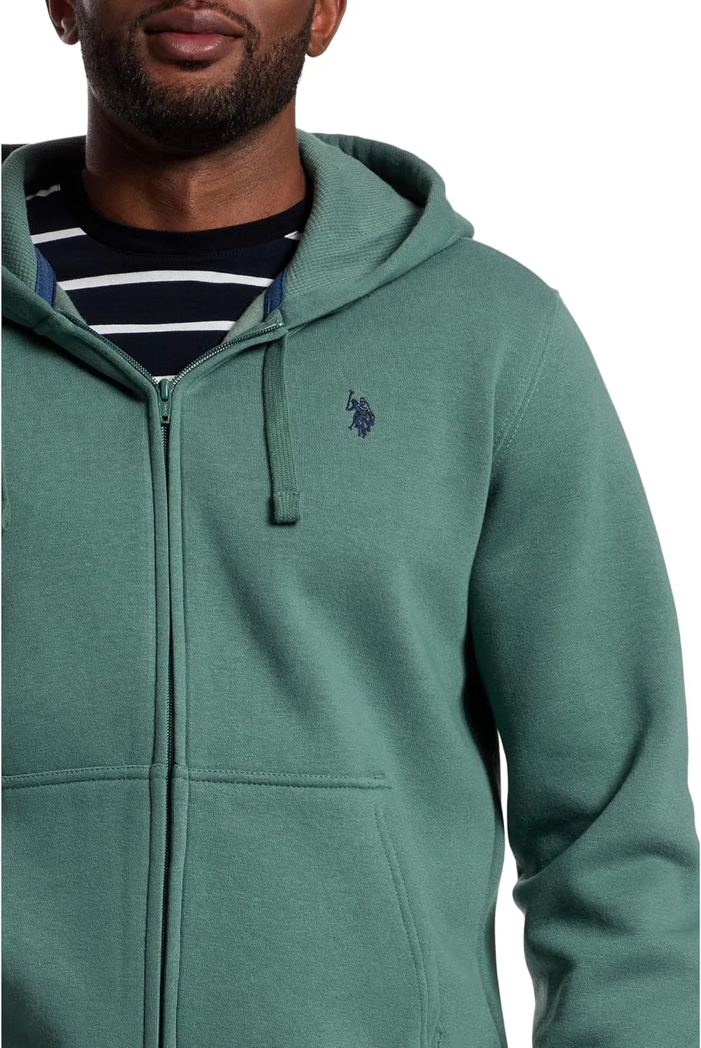 Мужская толстовка с длинными рукавами и застежкой-молнией от US Polo Assn U.S. Polo Assn. — фото 4