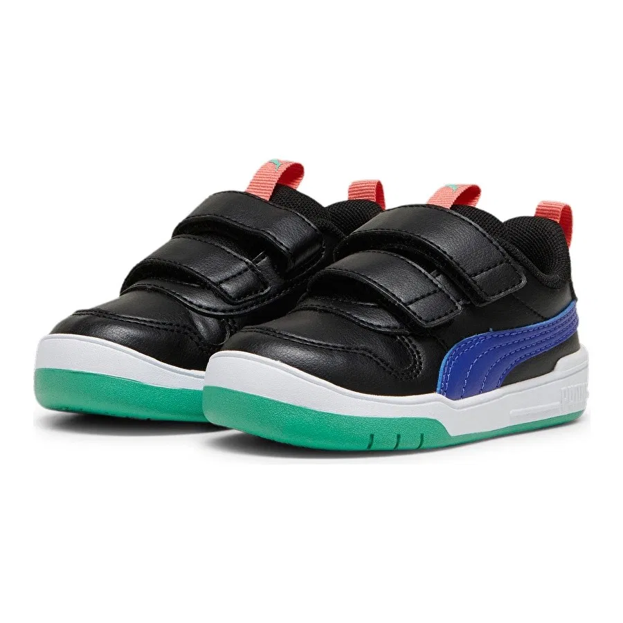 Детские спортивные кроссовки с ремешками Puma Multiflex SL V Inf, Черный — фото 3