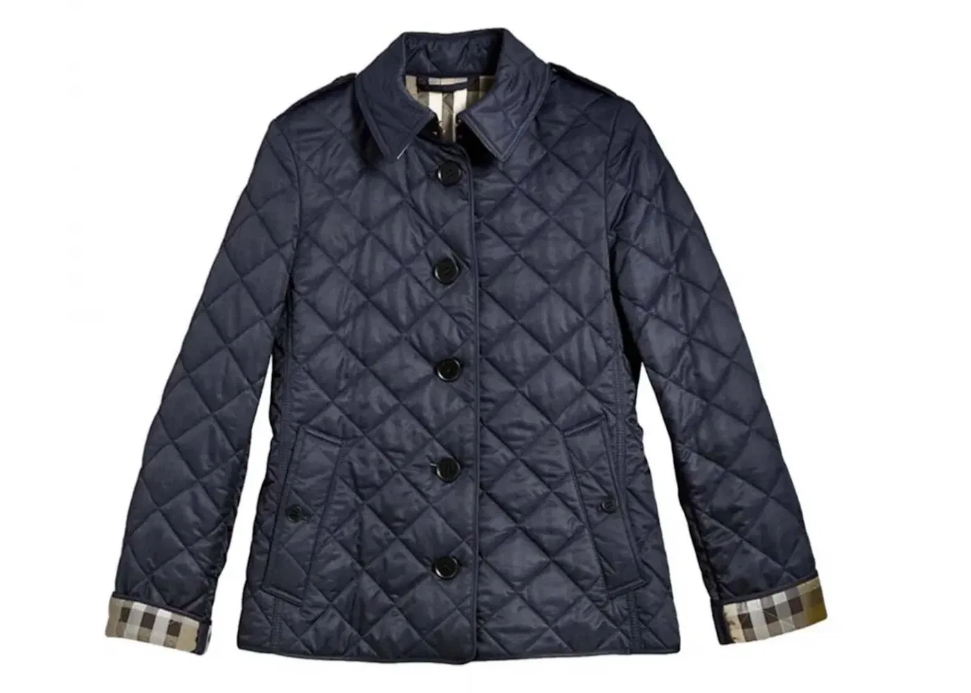 Женская куртка Diamond Quilted Jacket Burberry, Navy Check