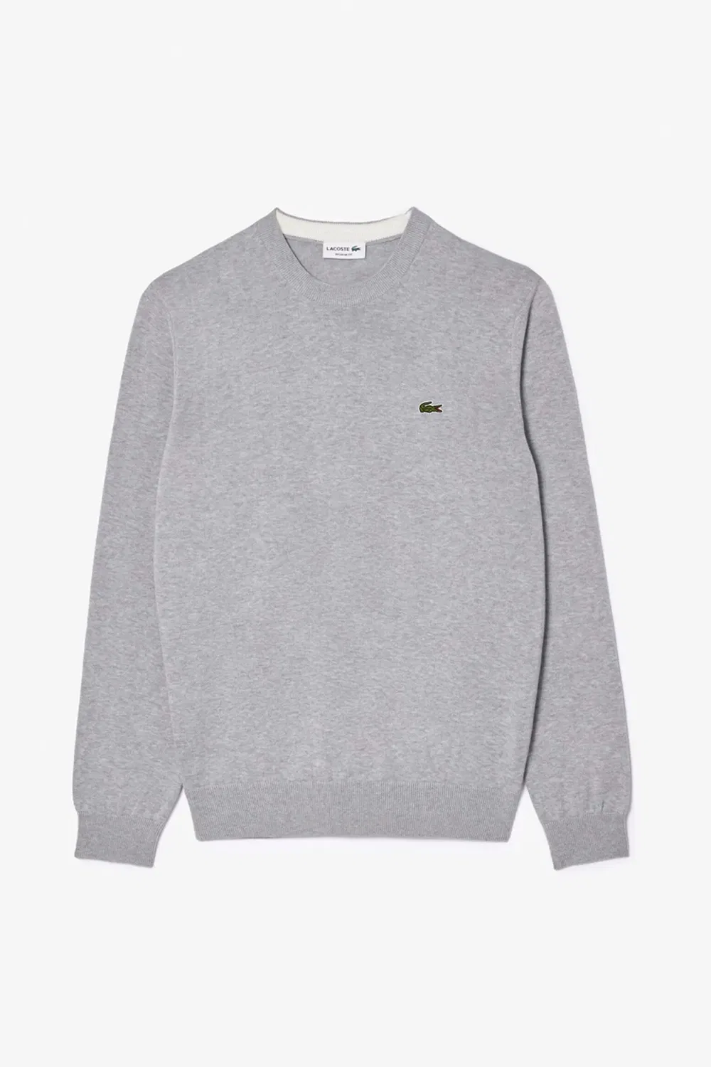 Мужской джемпер с круглым вырезом из вязаного полотна Lacoste, Grey