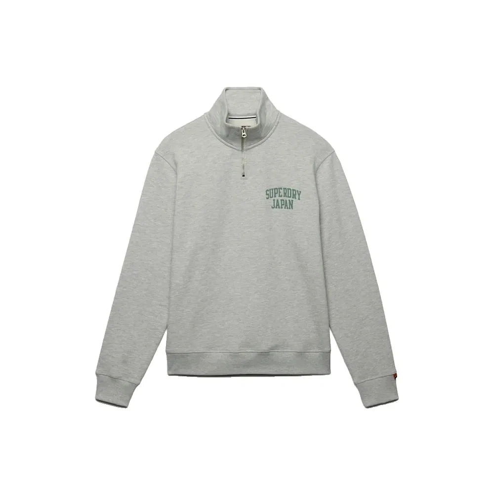 Мужской свитшот с полузастежкой-молнией Athletic Essential Superdry, Grey — фото 3