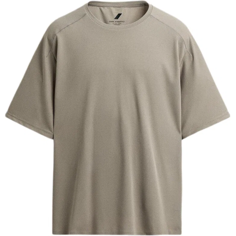 Мужская футболка с круглым вырезом Beige ZARA