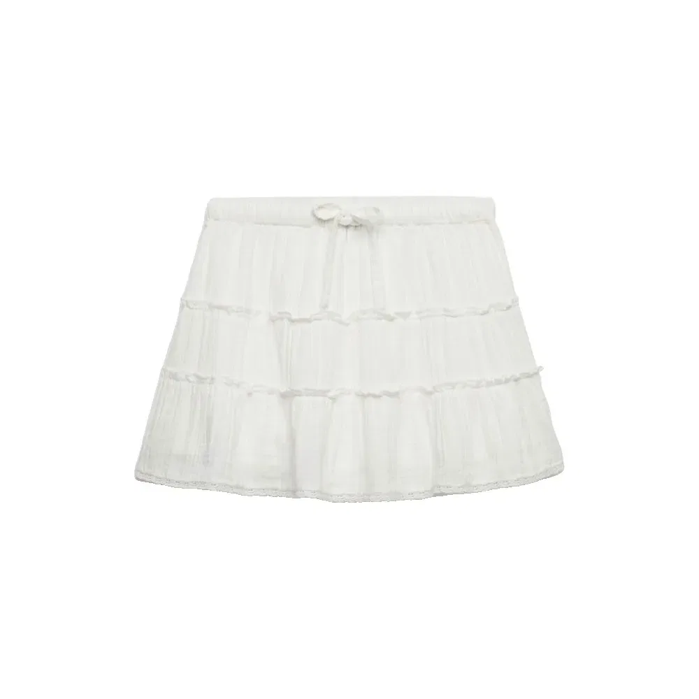 Женская юбка хлопковая Cheesecloth Tiered Superdry, White — фото 3
