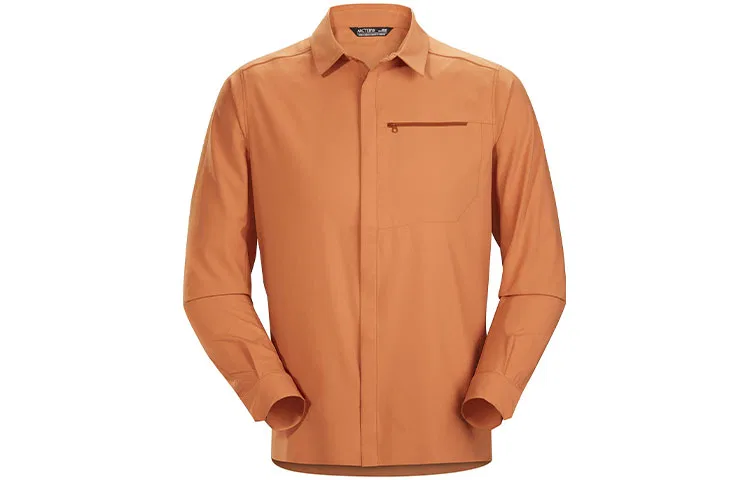 Мужская рубашка с воротником Skyline Arcteryx, Earth Orange