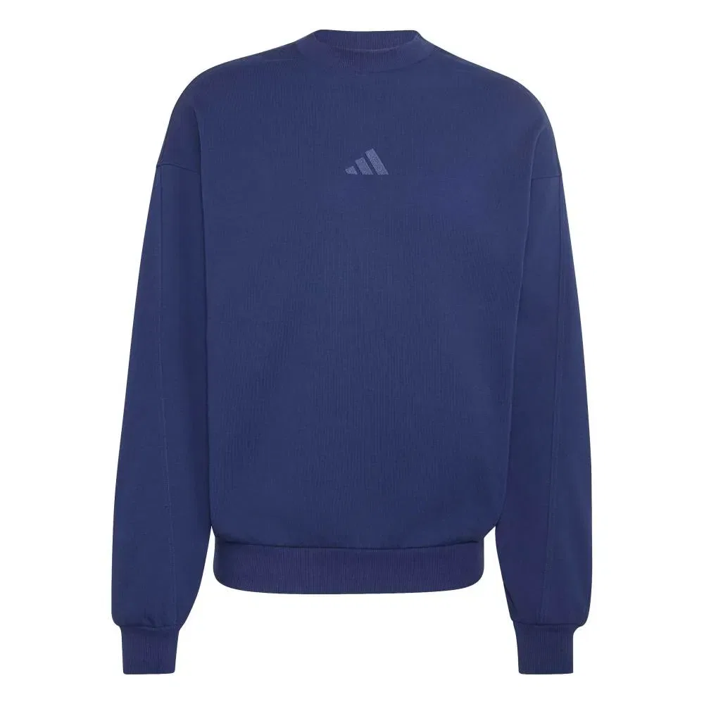 Мужской хлопковый свитшот Kit Small Logo Adidas, Blue — фото 3