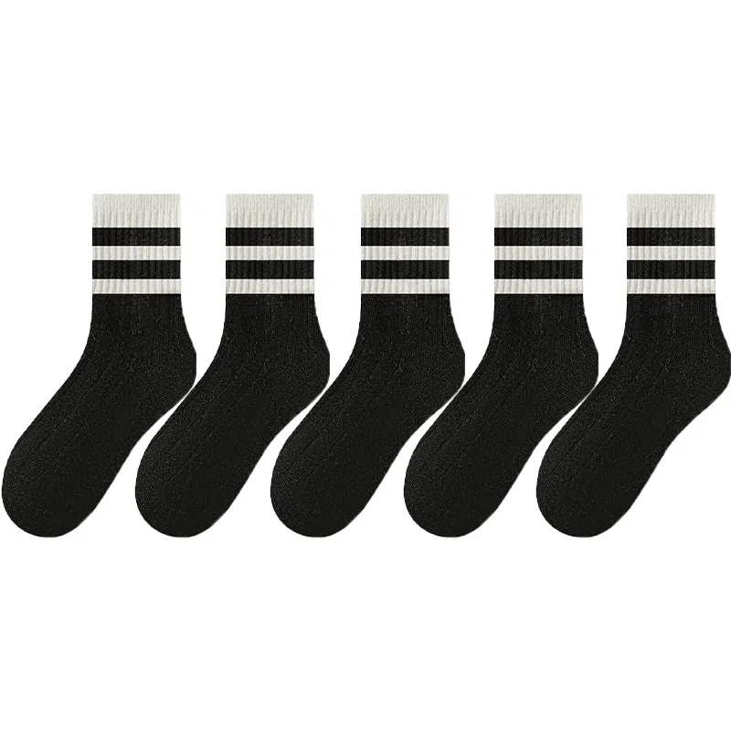 Детские носки с длинным голенищем Black 5 Pack MIIOW