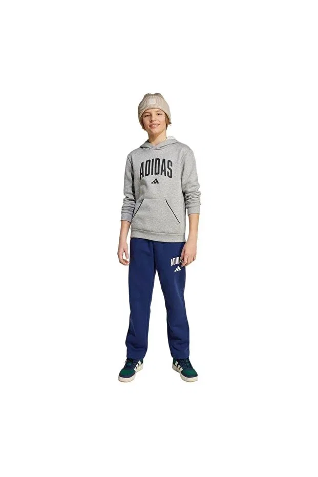 Детские спортивные штаны для девочек длинные джинсовые Adidas, Navy Blue — фото 3