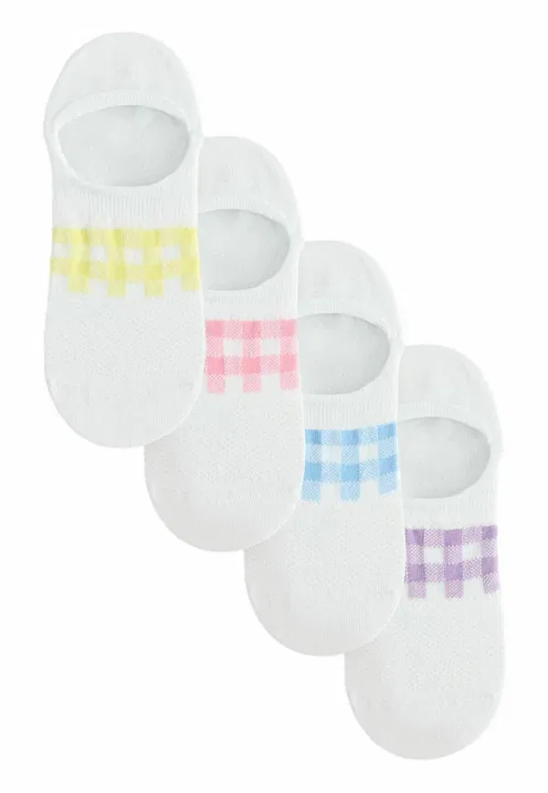 Носки 4 пары, гингем, Invisible socks Next White, белый