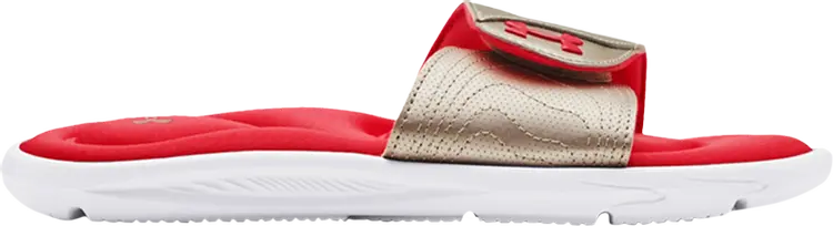 Сандалии Under Armour Wmns Ignite 9 Slide White Metallic Faded Gold, белый