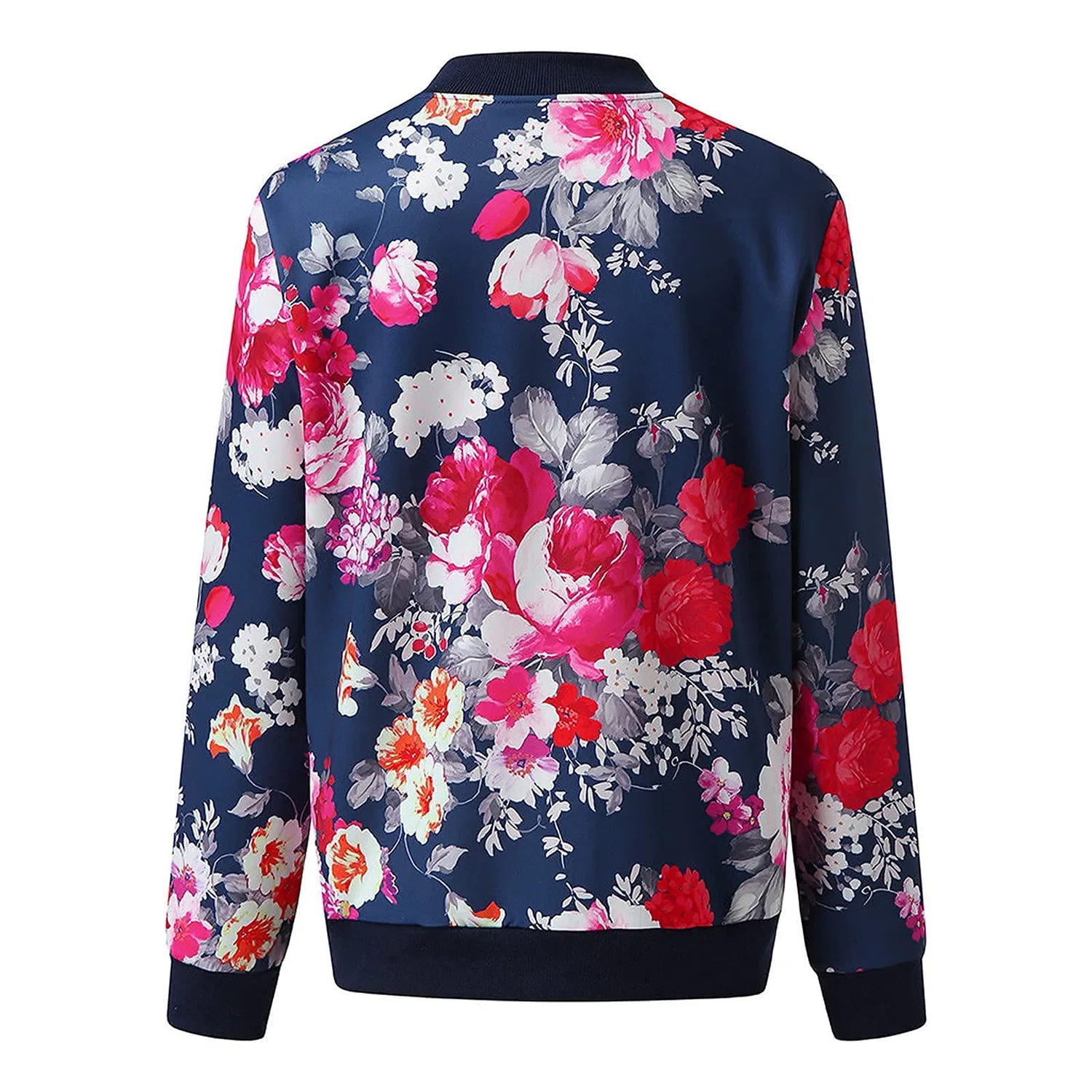Женская куртка с принтом Vintage Floral Print, бренд, Red — фото 4