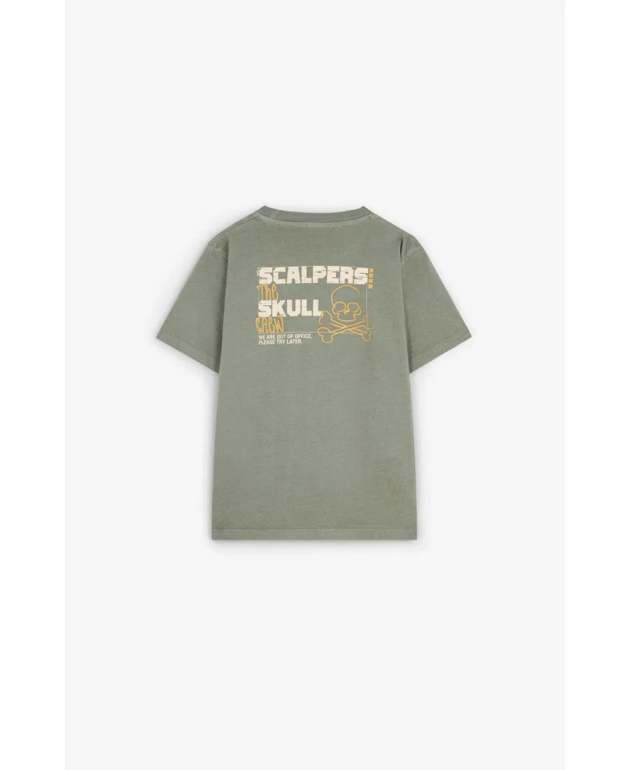 Футболка с принтом логотипа Scalpers, Beige Khaki — фото 2
