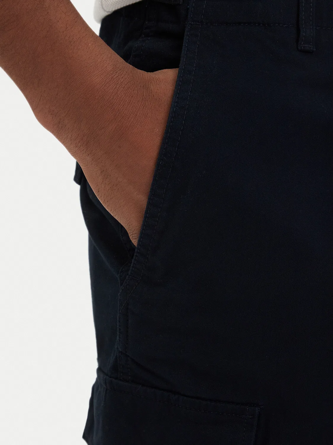 Мужские шорты из ткани свободного кроя Twill Cargo Tommy Hilfiger, темно-синий — фото 4