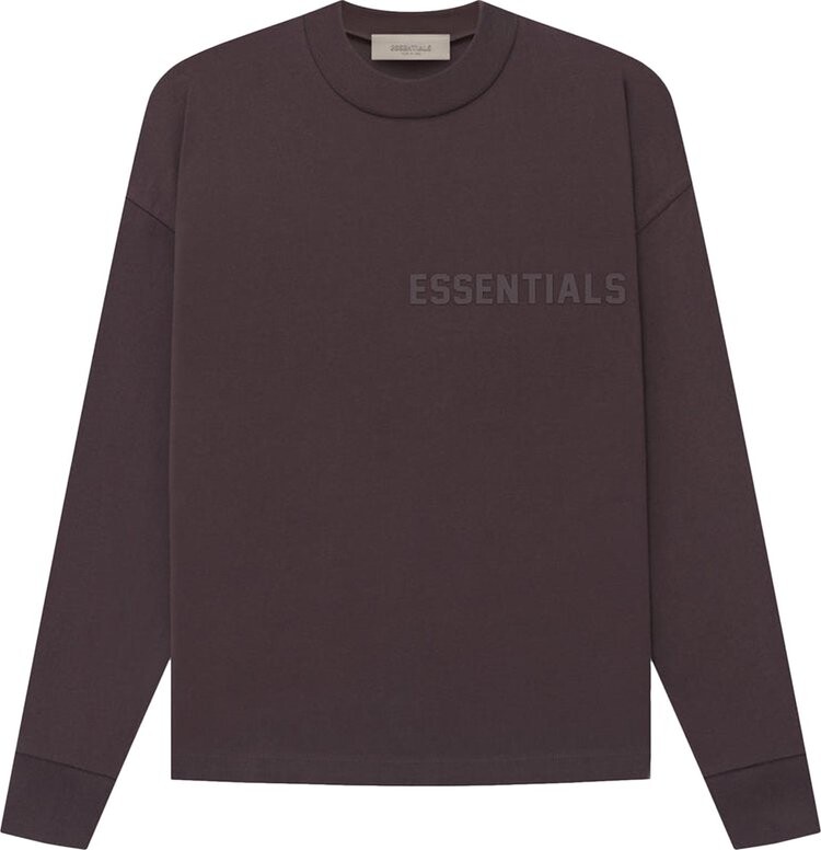 Лонгслив Fear of God Essentials Long-Sleeve Tee 'Plum', коричневый — фото 2