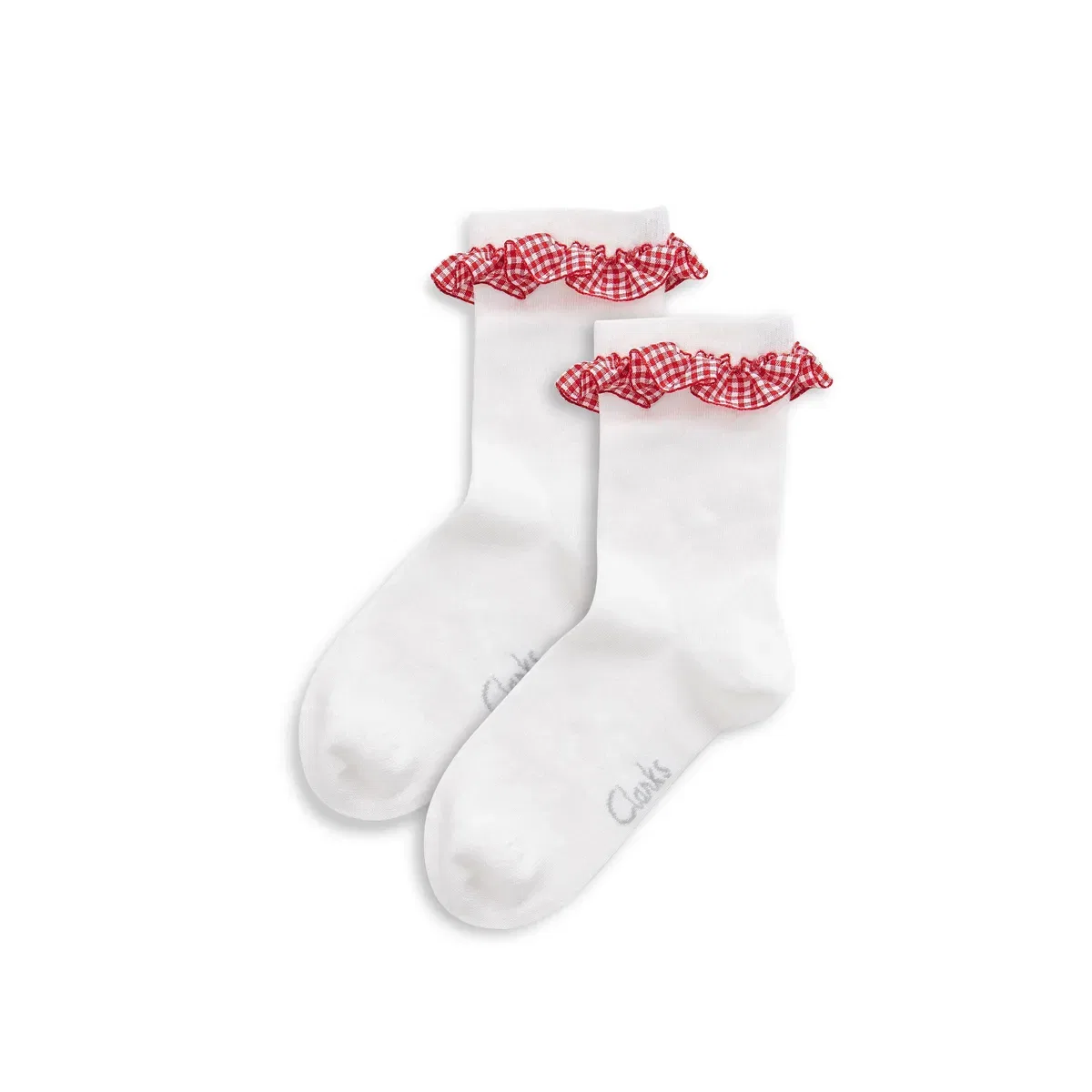 Детские носки с принтом в клетку Clarks, White