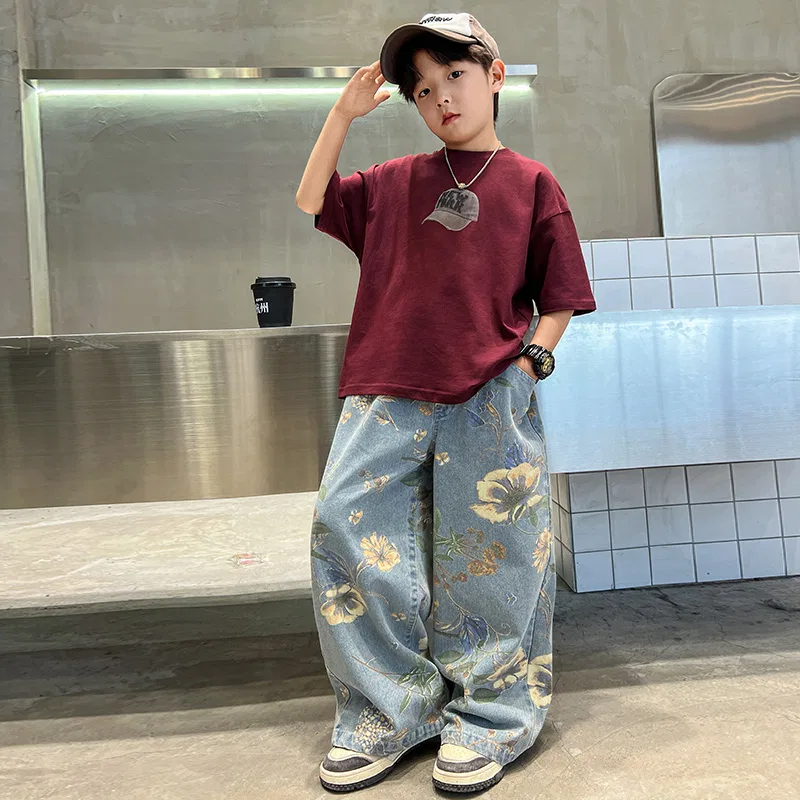 Детский комплект спортивной одежды с принтом Lanza, Floral Denim Set — фото 4