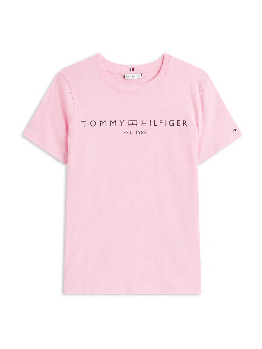 Футболка TOMMY HILFIGER с логотипом, цвет розовый