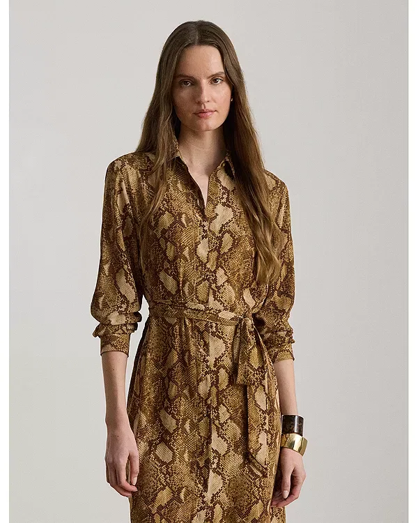 Женское платье-рубашка с принтом Python Print Ralph Lauren, Classic Ran — фото 3