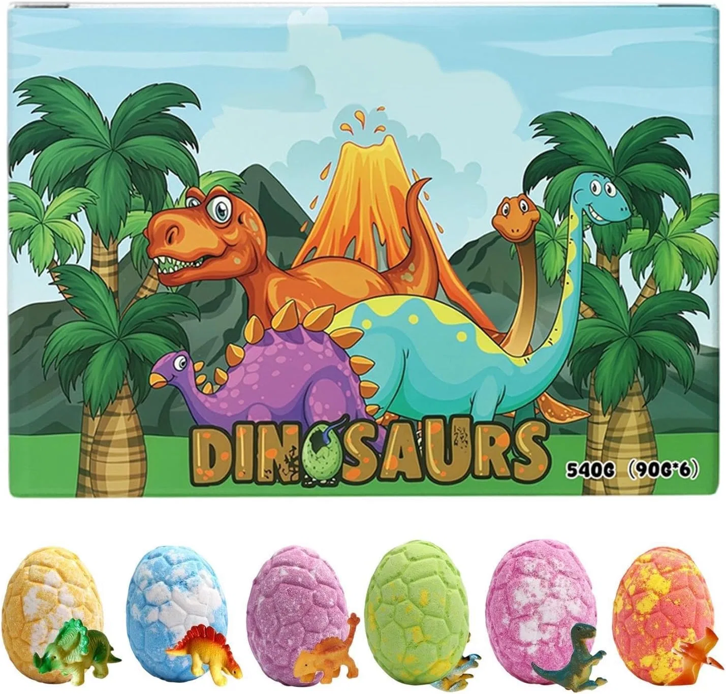 Бомбочки для ванны Dinosaur Surprise Eggs, Mehrfarbig Generisch