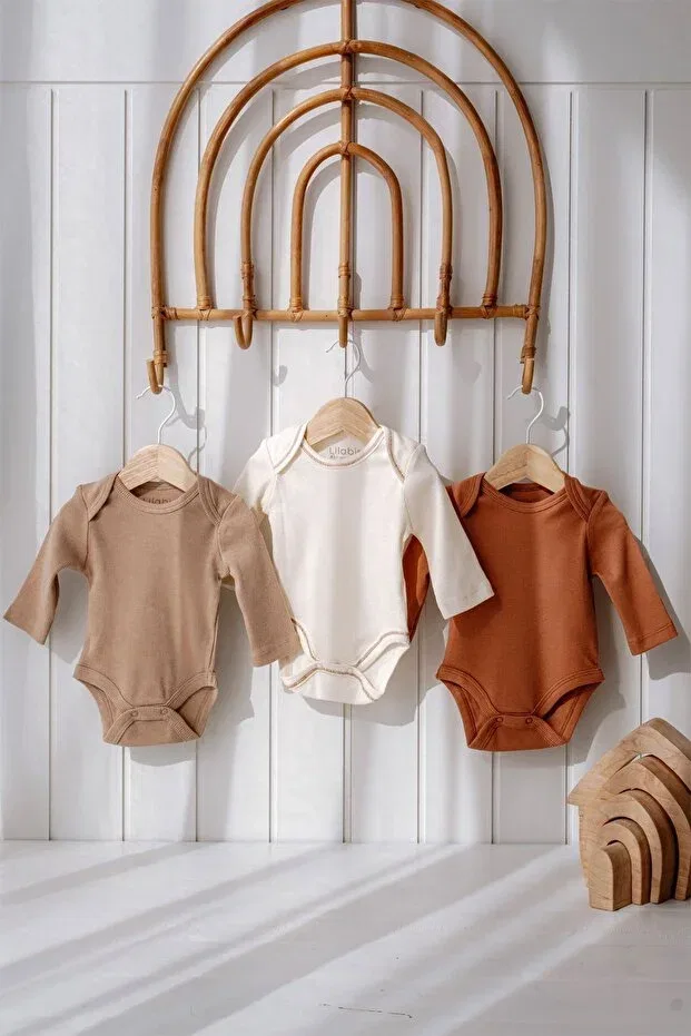 Детское боди-комбинезон с длинным рукавом комплект из 3 предметов Lilabio, Multicolor — фото 3