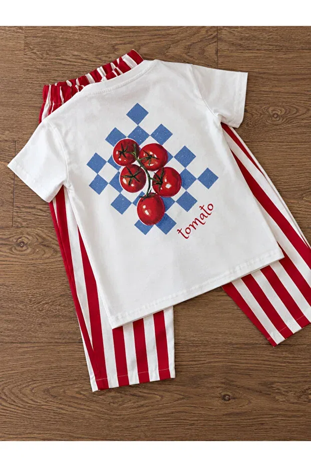 Детская футболка с принтом Tomato Unisex T-Shirt Pufiko Kids, White — фото 3