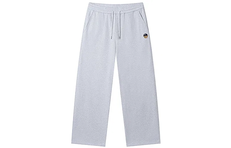 Детские спортивные штаны из футера с принтом Teenie Weenie Men, Light Gray