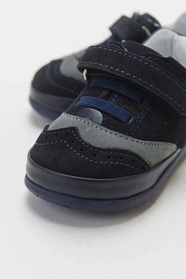 Детские ботинки для мальчиков из натуральной кожи Mnpc, Navy Blue