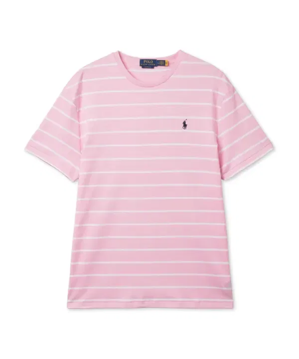 Футболка с полоской, классический крой, Polo Ralph Lauren, розовый