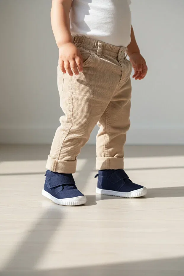 Детские туфли для мальчиков на липучке Patik Bebe, Navy Blue
