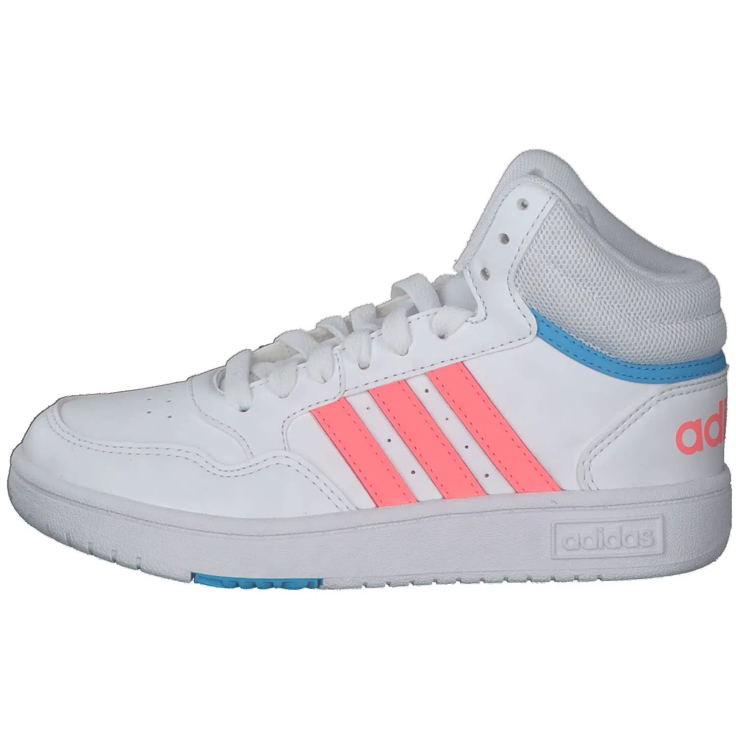 Детские кроссовки с липучками Hoops Mid 3.0k Adidas, Ftwr White Acid Red Sky Rush — фото 2