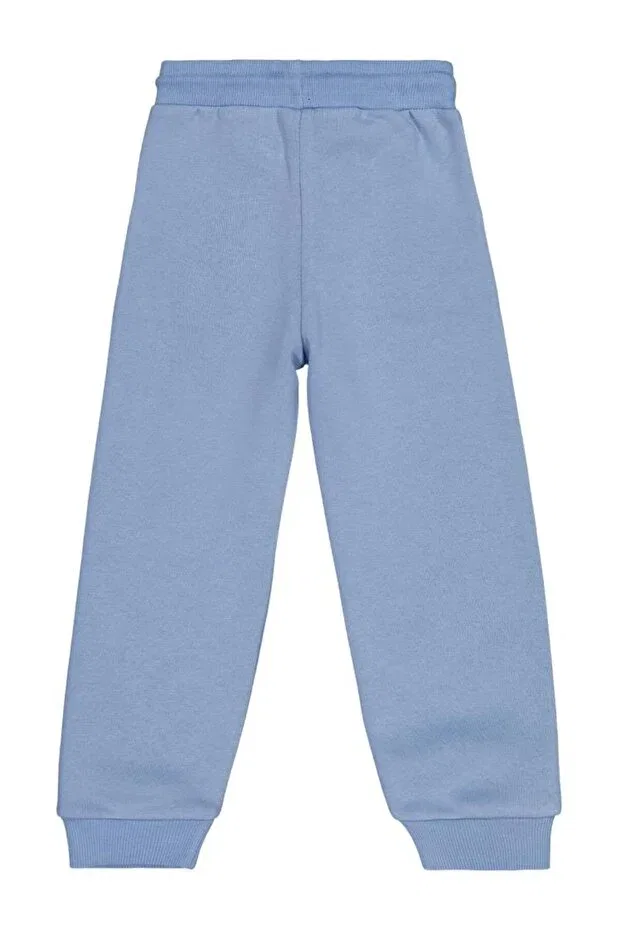 Детские спортивные штаны для девочек с принтом Flower embroidered tracksuit bottoms Civil Girls, Blue — фото 2