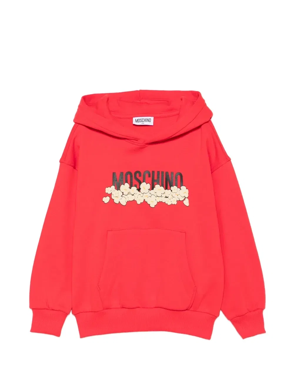 Худи с принтом логотипа и мотивом попкорна Moschino Kids, красный