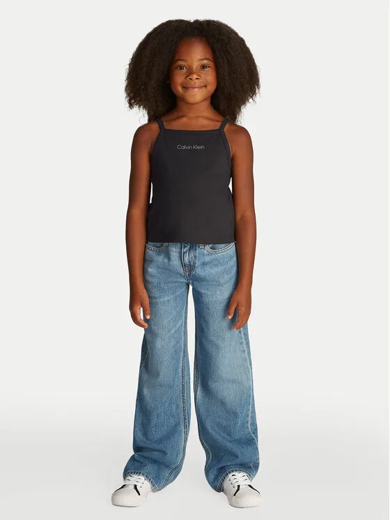 Майка slim fit Punto Calvin Klein Jeans, черный — фото 2