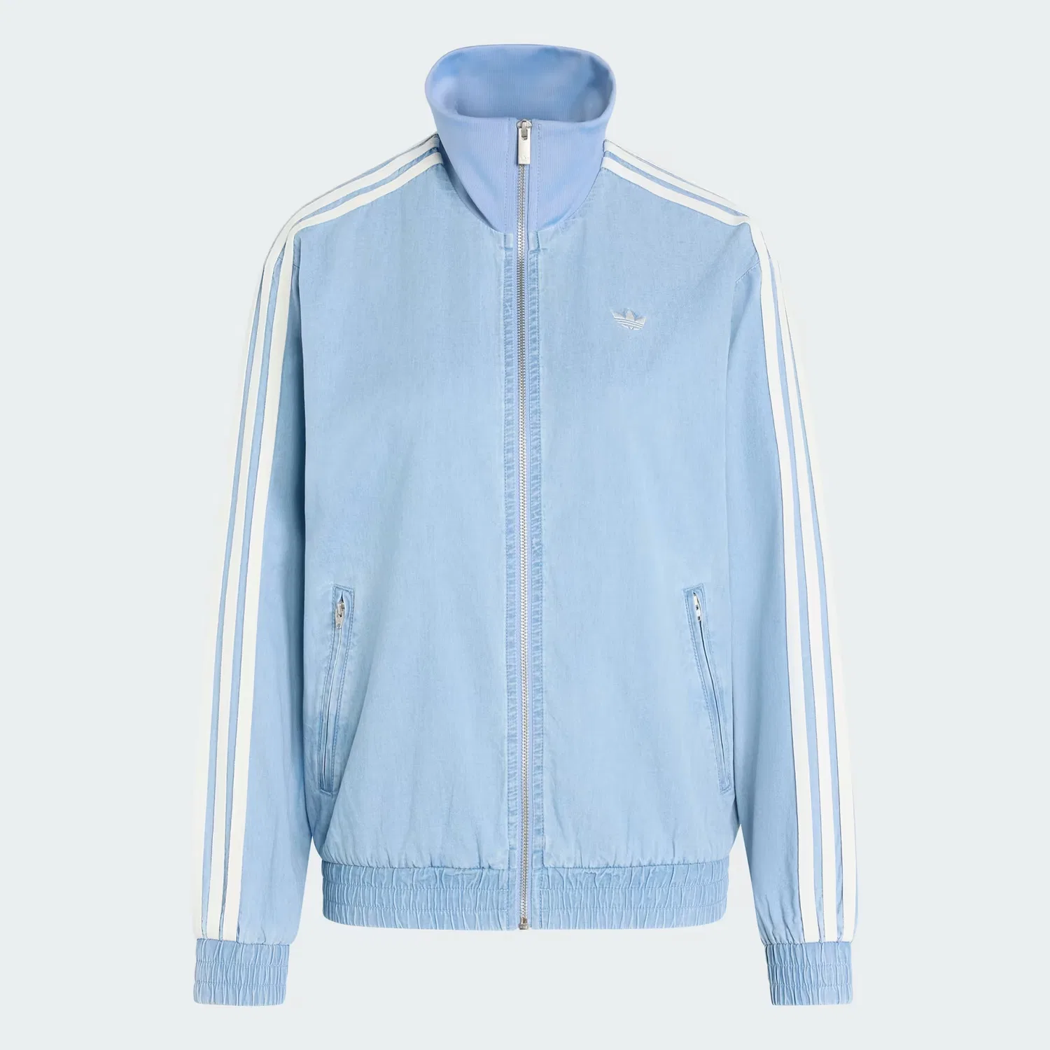 Женская олимпийка на молнии Summer Glow Firebird Adidas Originals, светло-синий деним — фото 4