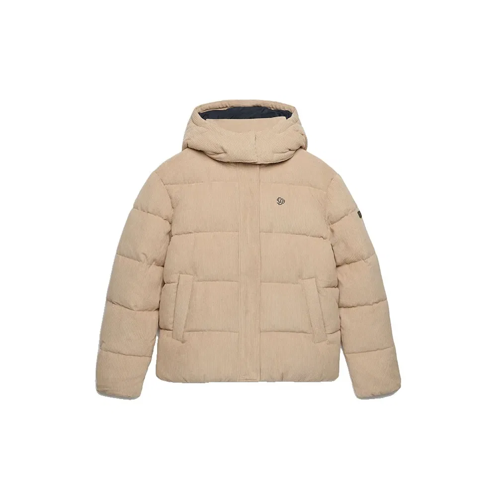 Женская куртка-пуховик из вельвета Superdry, Beige — фото 3