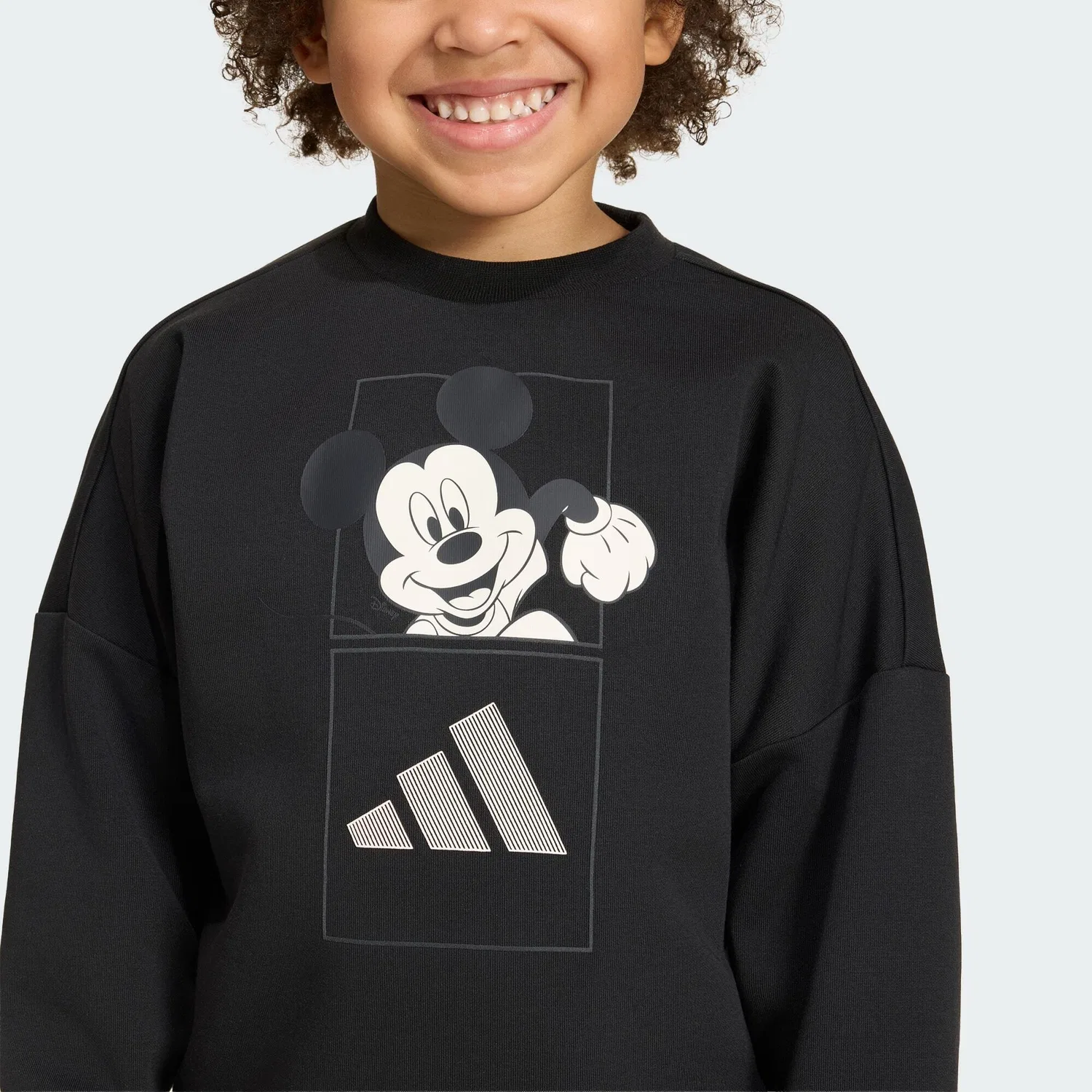 Детский спортивный костюм с принтом Mickey Mouse Adidas, Schwarz Weiss — фото 4