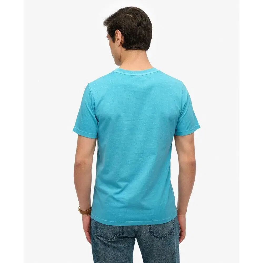 Мужская футболка свободного кроя с принтом Superdry Vl Neon Relaxed, Blau — фото 4