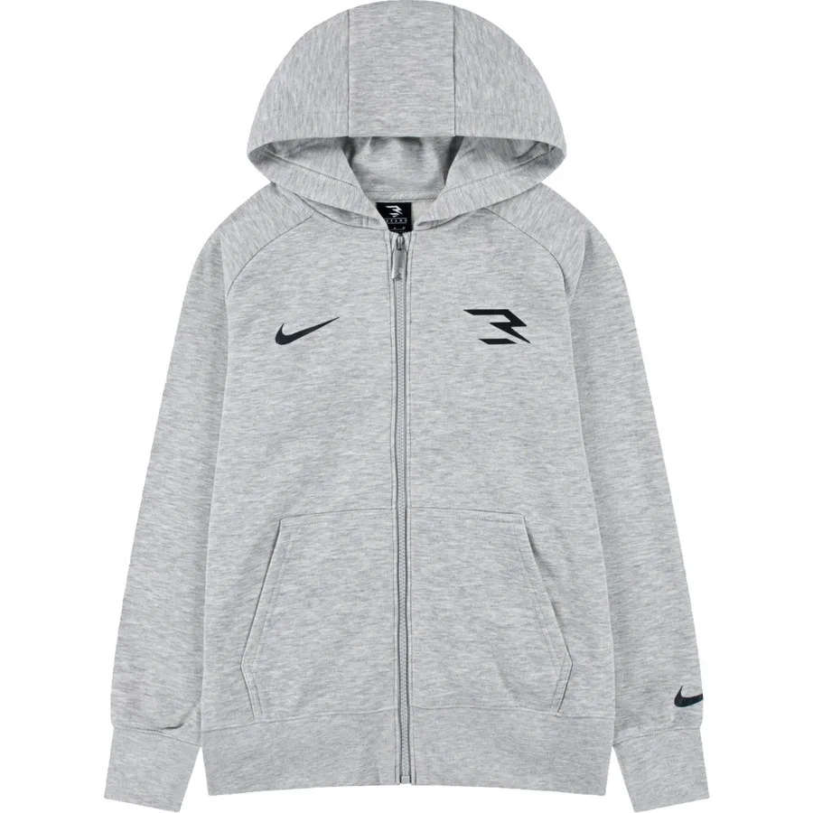 Детская куртка-худи с капюшоном и молнией Nike RWB Fleece Zip Up Hoodie, Серый