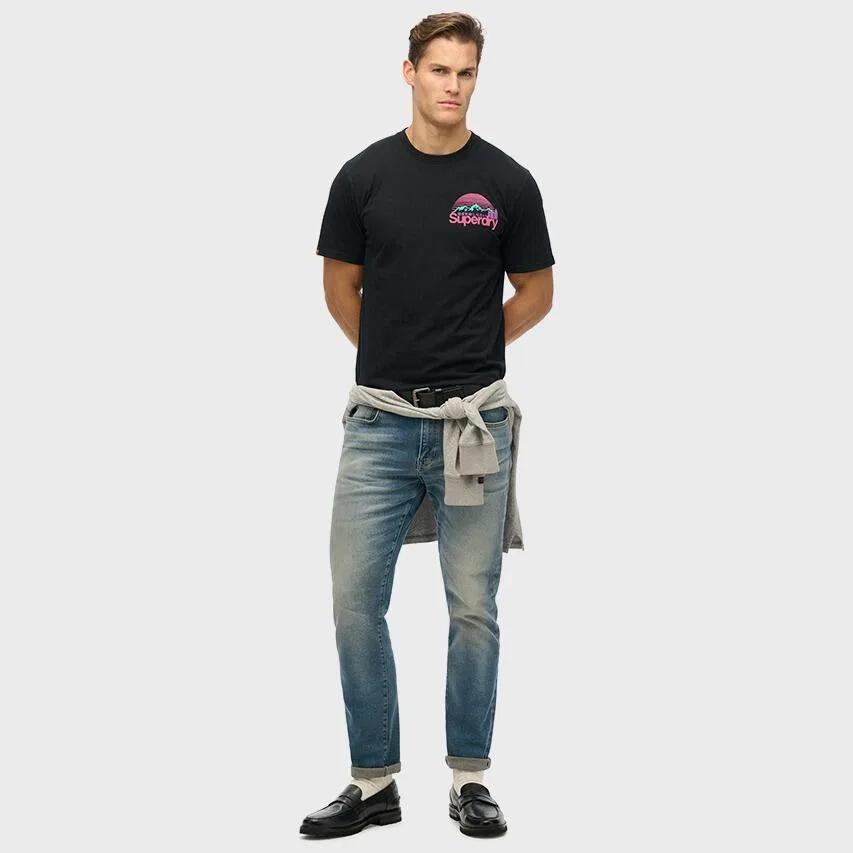 Хлопковая футболка Cl Great Outdoors Chest Superdry, Schwarz — фото 4
